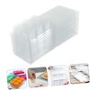 HEALSOPTHY 50Pcs Clear Wax Melt Clamshell Molds Durable Empty Plastic Cube Trays for DIY Soap Making Wax Tarts for Candle Melting Wax Cube Storage view 4