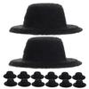 HANABASS 40Pcs Mini Top Hats Black Tiny Hats for Crafts DIY Doll Dress Up Hair Clip Making Dollhouse Decoration Versatile Miniature Accessories for Parties and Creative Projects view 1
