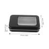 Amosfun 2Pcs Mini Tinplate Box with Clear Window Portable Storage Box for Badges Crafts Jewelry Matte Finish Rounded Edges for Organizing Items view 2
