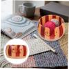 jojofuny 1Pc Wooden Yarn Bowl Holder Natural Yarn Storage Container for Knitting Crocheting Elegant Design with Fixed Yarn Ball Position Retro Craft Room Decor view 3
