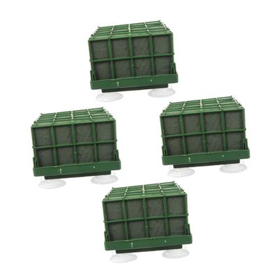 Anneome 4Pcs Flower Mud Foam Cage with Suction Cup Base for Floral Arrangements Strong Water Absorption Floral Mud for Wedding Car Decor and Crafting Practical and Easy to Use Flower