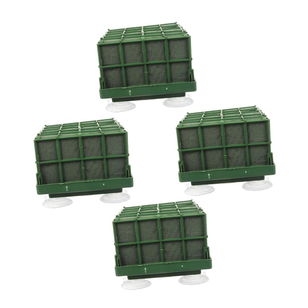 Anneome 4Pcs Flower Mud Foam Cage with Suction Cup Base for Floral Arrangements Strong Water Absorption Floral Mud for Wedding Car Decor and Crafting Practical and Easy to Use Flower
