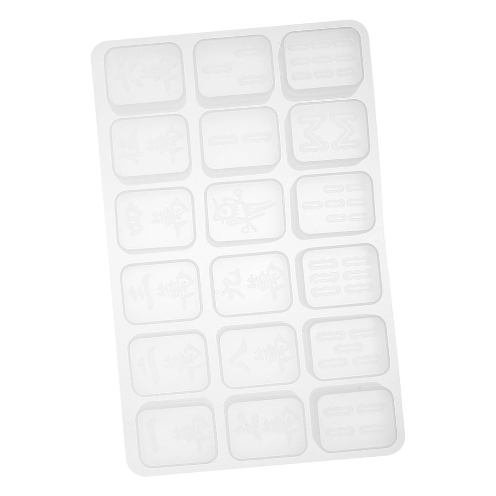 Gadpiparty Silicone Mahjong Mold Kit Reusable DIY Craft Mould for Mahjong for Casting DIY Enthusiasts and Mahjong Lovers
