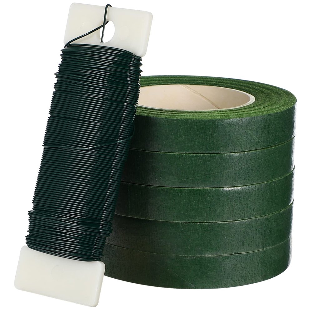OSALADI 1Set DIY Flower Arranging Kit Deep Floral Tape Florist Wire for Wreath Making Bouquets Crafts Arrangements