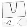 COHEALI 2Pcs Large Capacity Transparent Document Storage Bag Durable Artwork Portfolio Carrier with Smooth Zipper for Posters and Important Documents Easy to Carry Pouch view 4
