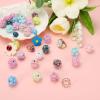 uxcell 10 Pcs Rhinestone Focal Beads for Pens, 0.8" Glass Flower Ball Beads Spacer Beaded Charm for DIY Jewelry Pen Keychain Making, Pink view 4