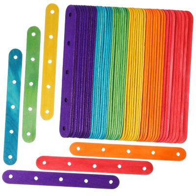 100Pcs Colored Ice Pop Sticks Sturdy Dessert Sticks for DIY Crafts Ice Bars and Fruit Ice Pop Vibrant Variety for Home Use