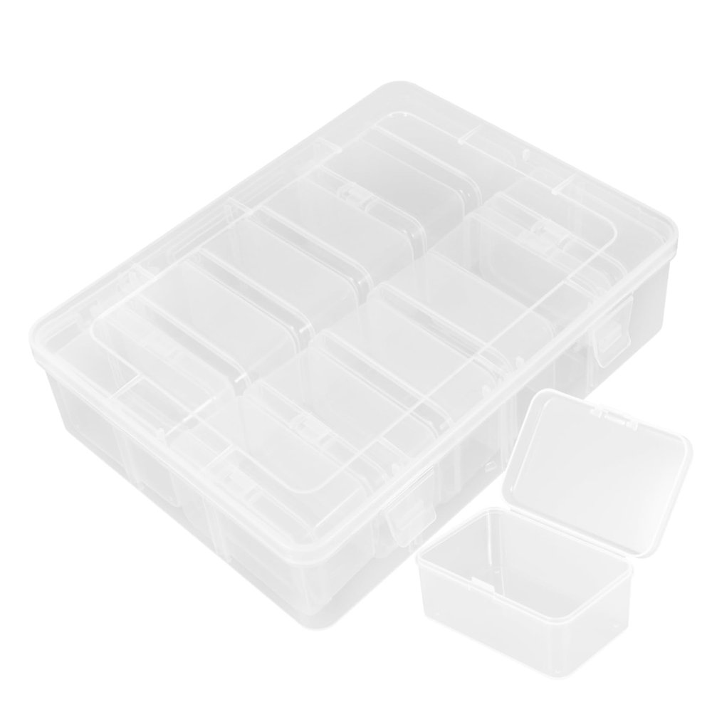 Cabilock Storage Bin Lids Plastic Jewelry Organizer Bead Organizing Bin Small Storage Boxes