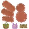 5-Pack Pu Leather Crochet Bag Bottom Shapers, Round, Oval & Rectangle, No Drill, Perfect for Handbag, Purse & Craft DIY view 1