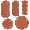 5-Pack Pu Leather Crochet Bag Bottom Shapers, Round, Oval & Rectangle, No Drill, Perfect for Handbag, Purse & Craft DIY view 2