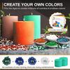 Candle Wax Dye for Soy Candle Making - 24 Popular Candle Dye Coloring Chips in Jars - Premium Candle Wax Coloring - Highly Concentrated Candle Chips Colors view 4