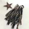 50 Black & Tan Plaid Fabric Strips 1" x 18" Precut Cotton Strips for Rag Garlands, Country Crafts, Wreaths & DIY Projects view 1