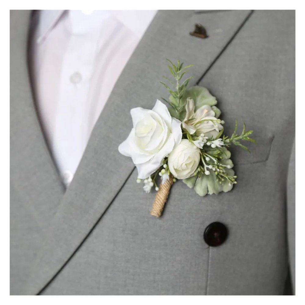 Marriage Corsages Brooch Boutonniere Corsage Pin Flowers Simulated Flower Corsage Camellia Daisy Tulip Rose Silk Flower(04)
