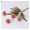 5 Heads Artificial Flower Bouquet Silk Dandelion Flower Ball Fake Flowers Home Garden Wedding Decors Craft Wreath(Coffee) view 1