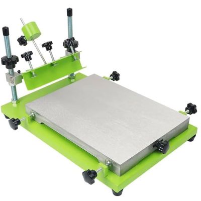 Erxewim Manual Screen Printing Machine with Matching Squeegee, Versatile DIY Press for Glass, Textiles, Metal, Wood, Plastic, Paper, Heavy Duty Screen Printer (240 * 300mm)