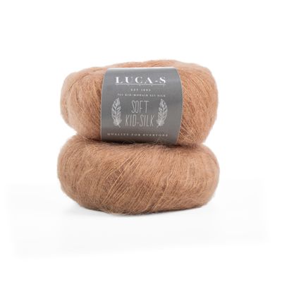 2PCs Soft Kid Mohair & Silk Yarn for Knitting & Crochet, 75% Mohair 25% Silk, 25g 210m Fluffy Soft Yarn