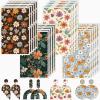 CRASPIRE 20Pcs 4 Styles Polymer Clay Transfer Paper Retro Flower Floral Leaf Underglaze Ceramics Texture Water Transfer Sheets 4.7x2.8 Inch Porcelain Decals for Jewelry Making Earrings DIY Art Crafts view 1