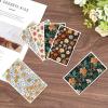 CRASPIRE 20Pcs 4 Styles Polymer Clay Transfer Paper Retro Flower Floral Leaf Underglaze Ceramics Texture Water Transfer Sheets 4.7x2.8 Inch Porcelain Decals for Jewelry Making Earrings DIY Art Crafts view 4