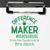 Custom Teacher Stamper - Self-Inked Library Stamp for Teachers, Difference Maker #Teacherlife Design, Cute & Durable My Library Stamp, Classroom Organization & Personalization, 1-5/8" Square view 3
