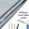 100% Polyester Grey tufting Cloth,Punching neddle texitle Fabric,Monk's Cloth with White Measuring line view 2