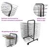 ROSPFKELSC 38-Layer Art Drying Rack with Wheels, Metal Wire Display Easel for Childrens Art, Kindergarten & Studio Use, 82cm Tall view 4