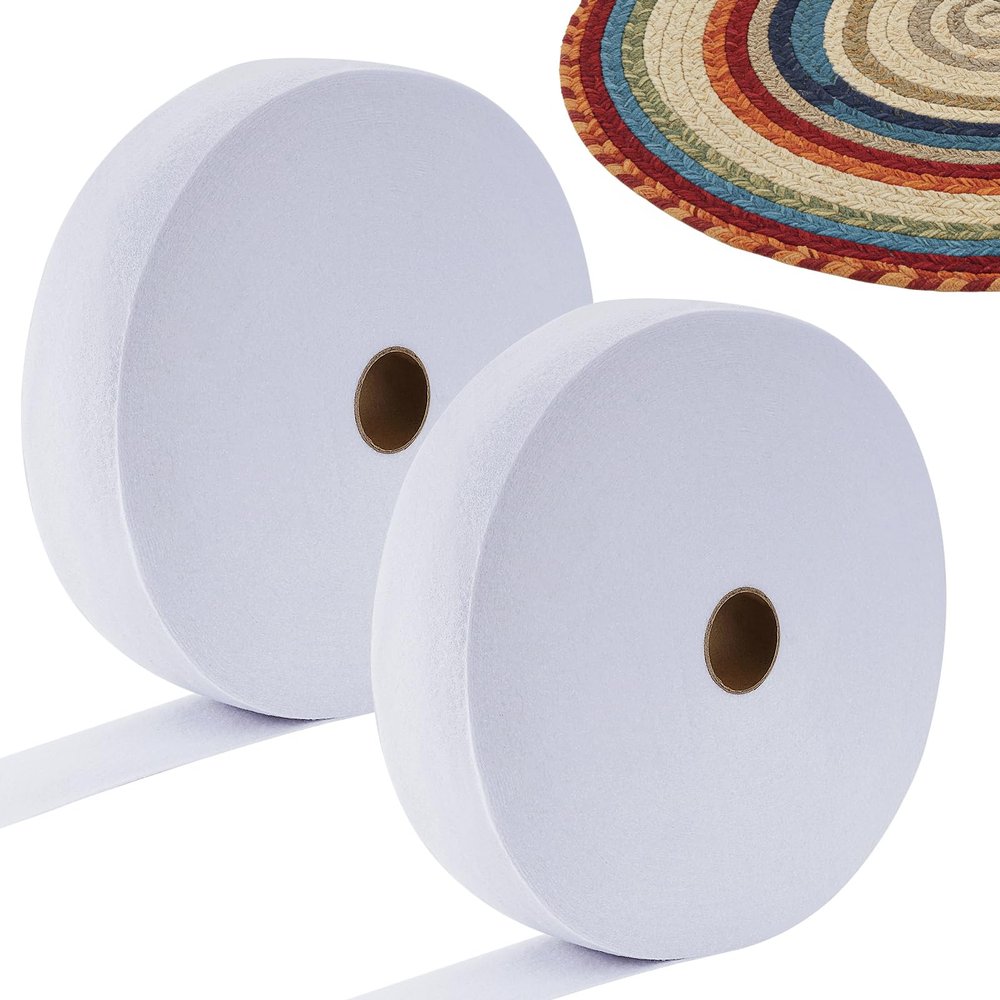 Jelly Roll Batting Strips 2 1/4inch x 100yd (2 Pack) - Cotton Blend Quilting Fabric for Sewing, Crafting & DIY Projects, Pre-Cut Wadding Rolls (White-1/4in 100Yd)