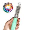 Gslxheal Electric Needle Felting Machine, Wool Felting Tool Set with Speed Control, 1-7 Needles Metal Gear Motor, for Quick Felting, DIY Wool Painting, 3D Sculpture,Green view 1