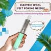 Gslxheal Electric Needle Felting Machine, Wool Felting Tool Set with Speed Control, 1-7 Needles Metal Gear Motor, for Quick Felting, DIY Wool Painting, 3D Sculpture,Green view 2