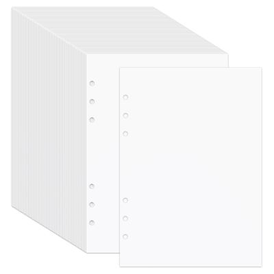 60 Sheets A5 6-Ring Blank Release Paper Binder Refill for Collecting Sticker Reusable Sticker Paper Pages Binder Insert Sheet for 6 Hole Stickers Organizer Binder Album Storage Book