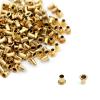 100 Pcs 1.5mm Gold Tiny Grommets Eyelets, Self Backing Brass Eyelets for Bead Cores, Leather, Clothes & DIY Craft Projects view 1