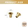 100 Pcs 1.5mm Gold Tiny Grommets Eyelets, Self Backing Brass Eyelets for Bead Cores, Leather, Clothes & DIY Craft Projects view 2