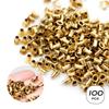 100 Pcs 1.5mm Gold Tiny Grommets Eyelets, Self Backing Brass Eyelets for Bead Cores, Leather, Clothes & DIY Craft Projects view 3