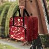 COEQINE Durable Christmas Tree Red Sewing Machine Carrier Large Capacity Handbag with Pockets and Handles Holiday Craft Companion view 3