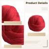 Hand-Woven Acrylic Fiber Wool Roving for Needle Felting and Wet Felting, Large Roll, Red, Easy to Use for Beginners and Art Enthusiasts view 3