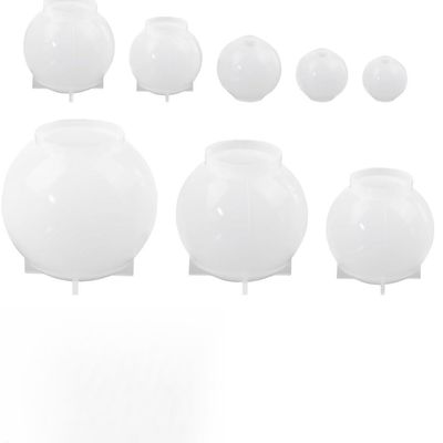 8 Pcs Ball Shaped Silicone Molds, One-Piece 3D Resin Molds, Ideal for DIY Crafts, Flower Preservation, and Home Decor Projects,
