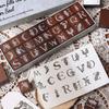 27 Pcs Wooden Alphabet Rubber Stamp Set, A-Z Letter Stamps for Card Making, DIY Crafts, Scrapbooking view 2