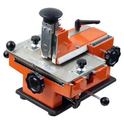 Manual Steel Embossing Machine, Metal Nameplate Stamping Machine, Metal Engraving Tool for Name Tags Dog Tags ID Cards Labels (6mm)