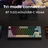 ELECFOX MK INKY75 CNC Aluminum Mechanical Keyboard Triple-Mode Connectivity Gaming Keyboard, 75% Layout Mechanical Keyboard,with Superior Acoustics, Creamy Sounding, RGB/HMX/4000mAh(Raven Black) view 4