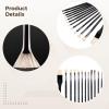 12-Piece Art Brush Set for Oil, Acrylic & Watercolor, Black Wooden Handles with Storage Case view 2