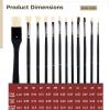 12-Piece Art Brush Set for Oil, Acrylic & Watercolor, Black Wooden Handles with Storage Case view 4