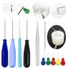 11 PCS Candle Punch Wicking Needle tools with Hook & Eye Mold Hole Punch Candlewick Inserting Tool Tweezer for Silicone Molds Large-Eye Candle Wicking Needle Threader for Candlewick of All Thicknesses view 1