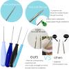 11 PCS Candle Punch Wicking Needle tools with Hook & Eye Mold Hole Punch Candlewick Inserting Tool Tweezer for Silicone Molds Large-Eye Candle Wicking Needle Threader for Candlewick of All Thicknesses view 3