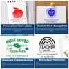 Custom Teacher Book Stamper, Self-Inking Library Stamp for Teachers, Fun Energy Burst Design, Personalized Teacher Gift, 1-5/8" Square, Durable Ink Pad, Classroom Decor, Educational Supplies view 4