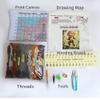40x50 cm Cross Stitch Kits for Kids Ages 8-12 Beginners,Pre-Printed Embroidery Set with Cross Stitch Patterns Canvas,Threads,Needles DIY Needlework for Adults,Forest Castle view 2