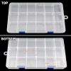 DUOFIRE Plastic Organizer Container Storage Box Adjustable Divider Removable Grid Compartment for Jewelry Beads Earring Tool Fishing Hook Small Accessories(18 grids, White X 3) view 3
