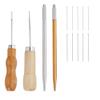 AHANDMAKER 2Pcs 2 Colors 304 Stainless Steel Hair Rooting Tool with Awl Pricker Sewing Tool and Ventilating Needles, Doll Hair Making Kit for DIY Handle Doll OB BJD Wig view 1
