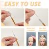 AHANDMAKER 2Pcs 2 Colors 304 Stainless Steel Hair Rooting Tool with Awl Pricker Sewing Tool and Ventilating Needles, Doll Hair Making Kit for DIY Handle Doll OB BJD Wig view 3