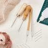 AHANDMAKER 2Pcs 2 Colors 304 Stainless Steel Hair Rooting Tool with Awl Pricker Sewing Tool and Ventilating Needles, Doll Hair Making Kit for DIY Handle Doll OB BJD Wig view 4