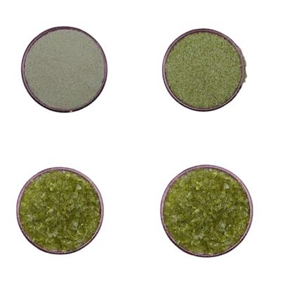 Crushed Peridot Hydro Quartz Coarse Gemstone Powder Hydro Quartz Crushed All Size For Stone Inlay, Stone Healing Powder Woodwork Inlay Ring (50 Gram (1.76 OZ), 6 to 8 MM)