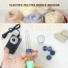 OJHVTCXD Electric Felting Needle Machine Kit, Electric Wool Felting Tool, Needle Felting Machine for Quick Felting, Wool Felt Craft Kit for Adults,Transparent Shell view 4